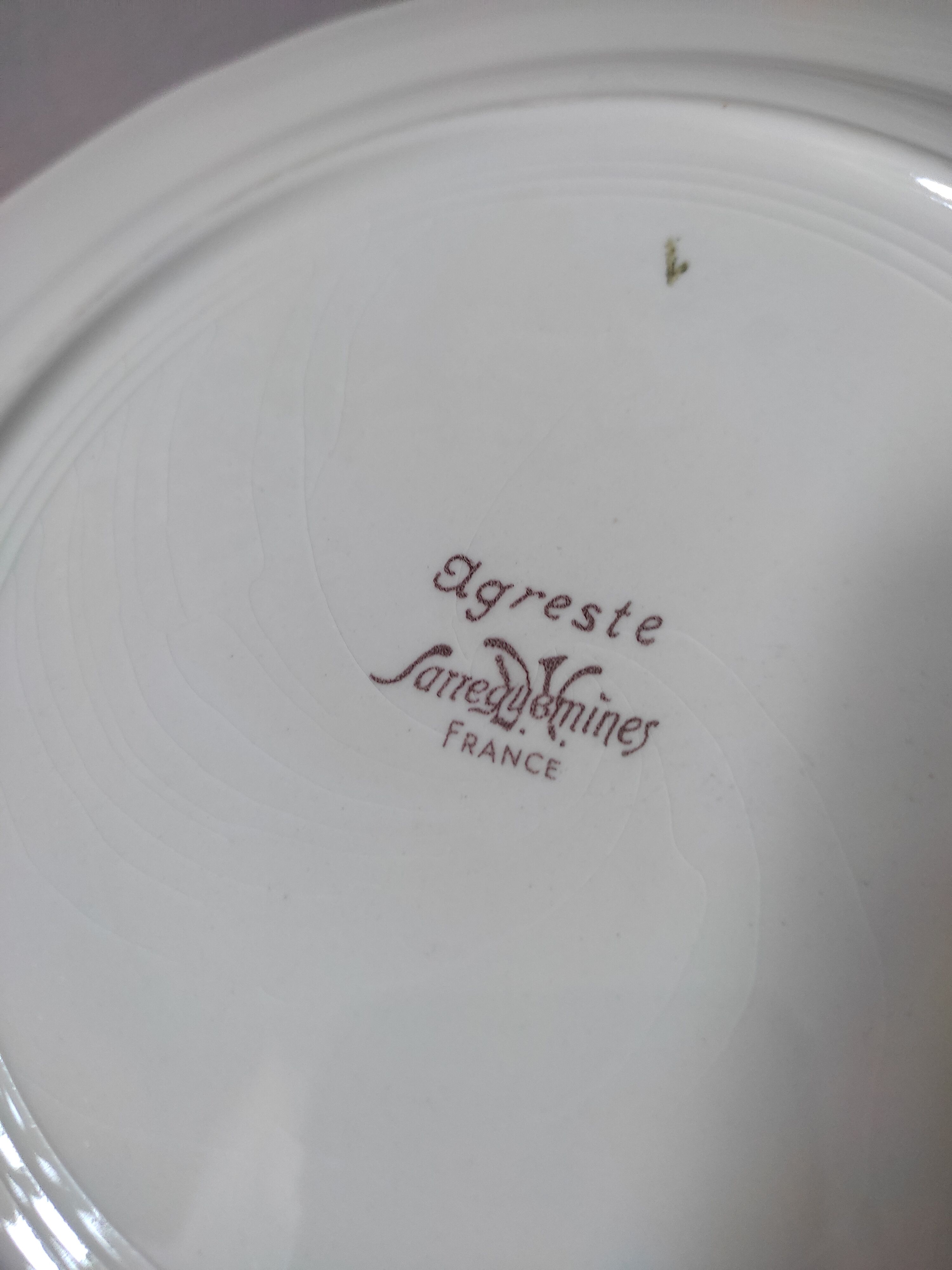 7 plates Sarreguemines Agreste