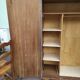 Wardrobe - wardrobe - Old - Wood - Floral Fabric - Artisanal