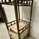 Art Deco bedside table in brass and veined marble, 20th century