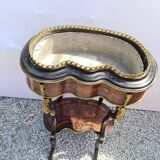 Small table gardener napoleon III - in marquetry - 19th century