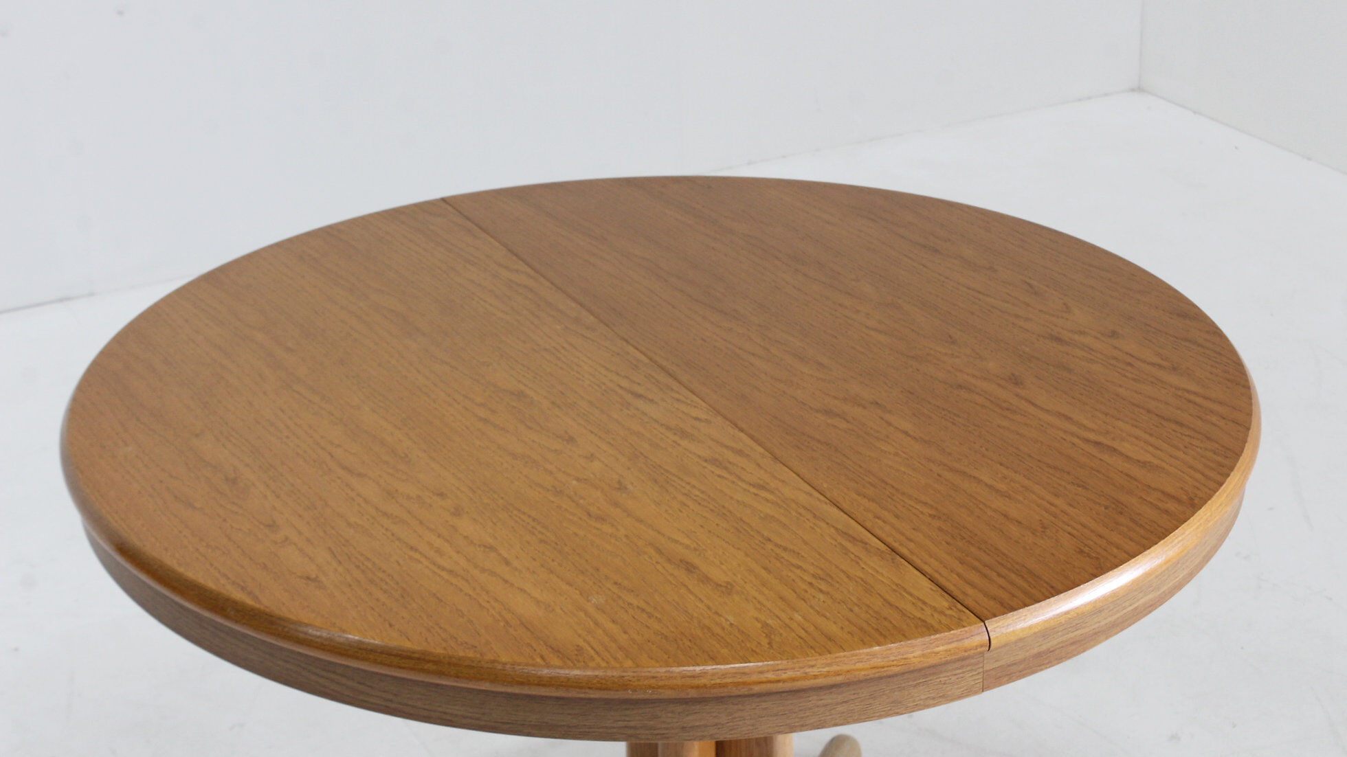Vintage Danish round extendable dining table 1960s