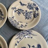 5 flat plates "Flowers" earth iron