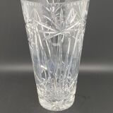 Chiseled glass vase