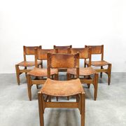 Vintage leather dining chairs Werner Biermann Arte Sano