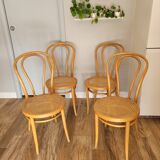 Four cane bistro chairs