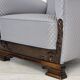 1950s, Danish armchair, furniture fabric, carved oak wood.