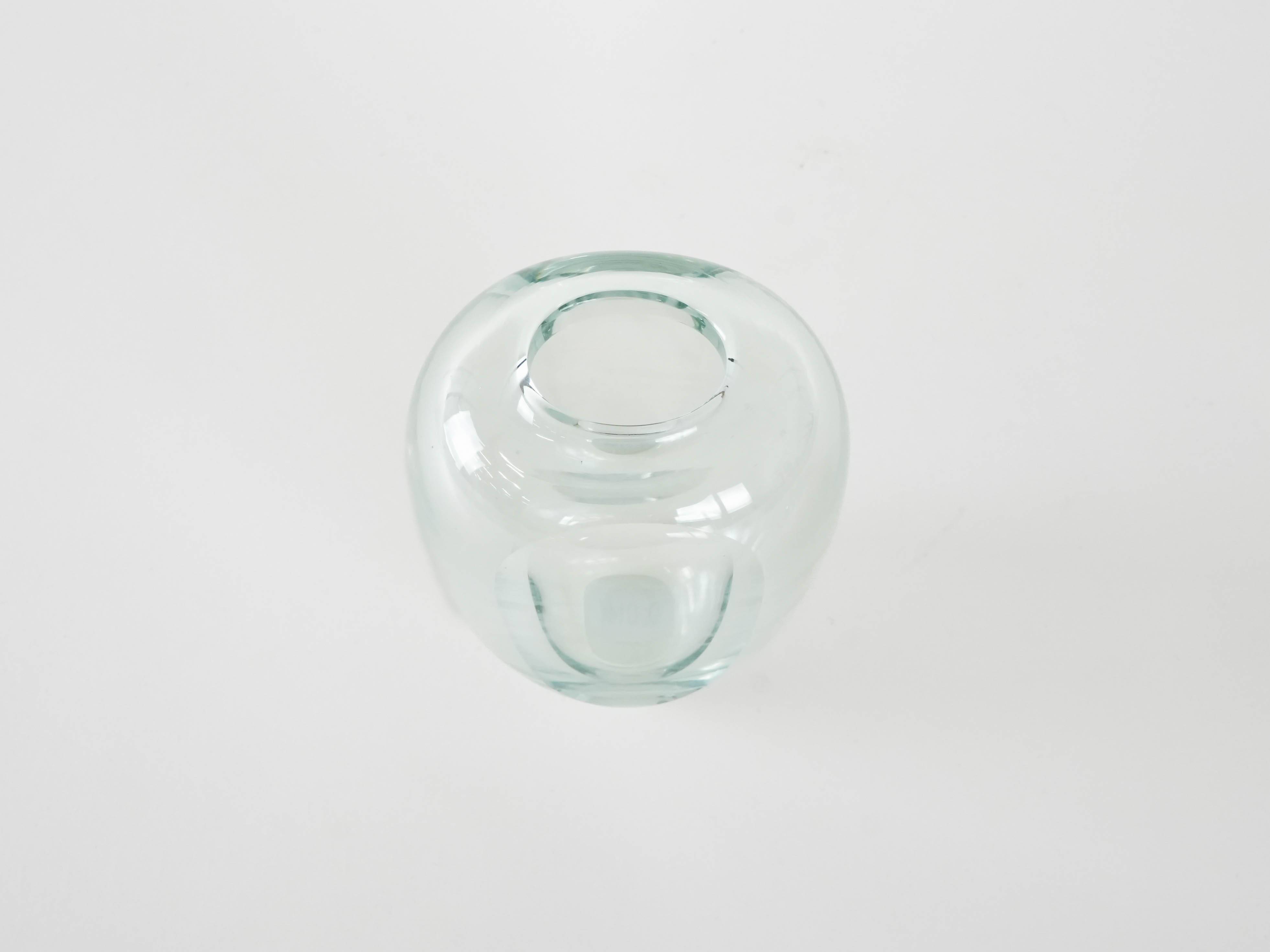 Glass vase, Danish design, 1960s, manufacturer: Holmegaard