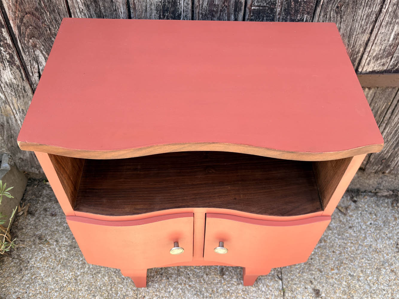 "Corail Bohème" bedside table – vintage relooked, 1940s / 1950s