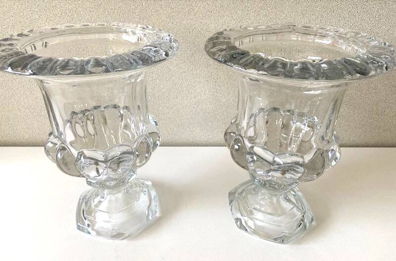 Elegant Pair of New Médicis Vases Decorative Glass Candle Holders