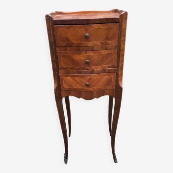 Louis XV style inlaid bedside table