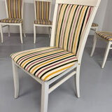 6 thonet gebruder designer chairs with crackle lacquer finish, 1980s vintage