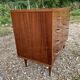 Commode 4 tiroirs en en placage vernis