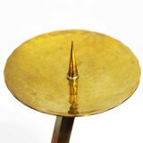 Triple brass candle holder