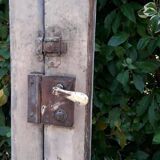 Old glazed door 211.5x105.5cm and its entrance door frame.