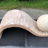 80s design coffee table. made of Mactan travertine stones from Magnussen ponte.