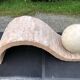80s design coffee table. made of Mactan travertine stones from Magnussen ponte.