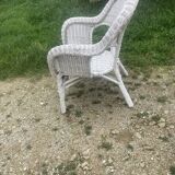 Pair of rattan armchairs