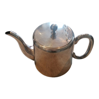 Silver metal teapot