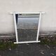 Large wooden mirror with bamboo effect painted in white, bohemian country decor