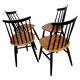 Series of 4 Scandinavian chairs