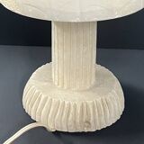 Italian brutalist lamp in alabaster from the 70s.