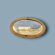 Large oval wall mirror in bamboo – bohemian chic style – 1960s–1970s