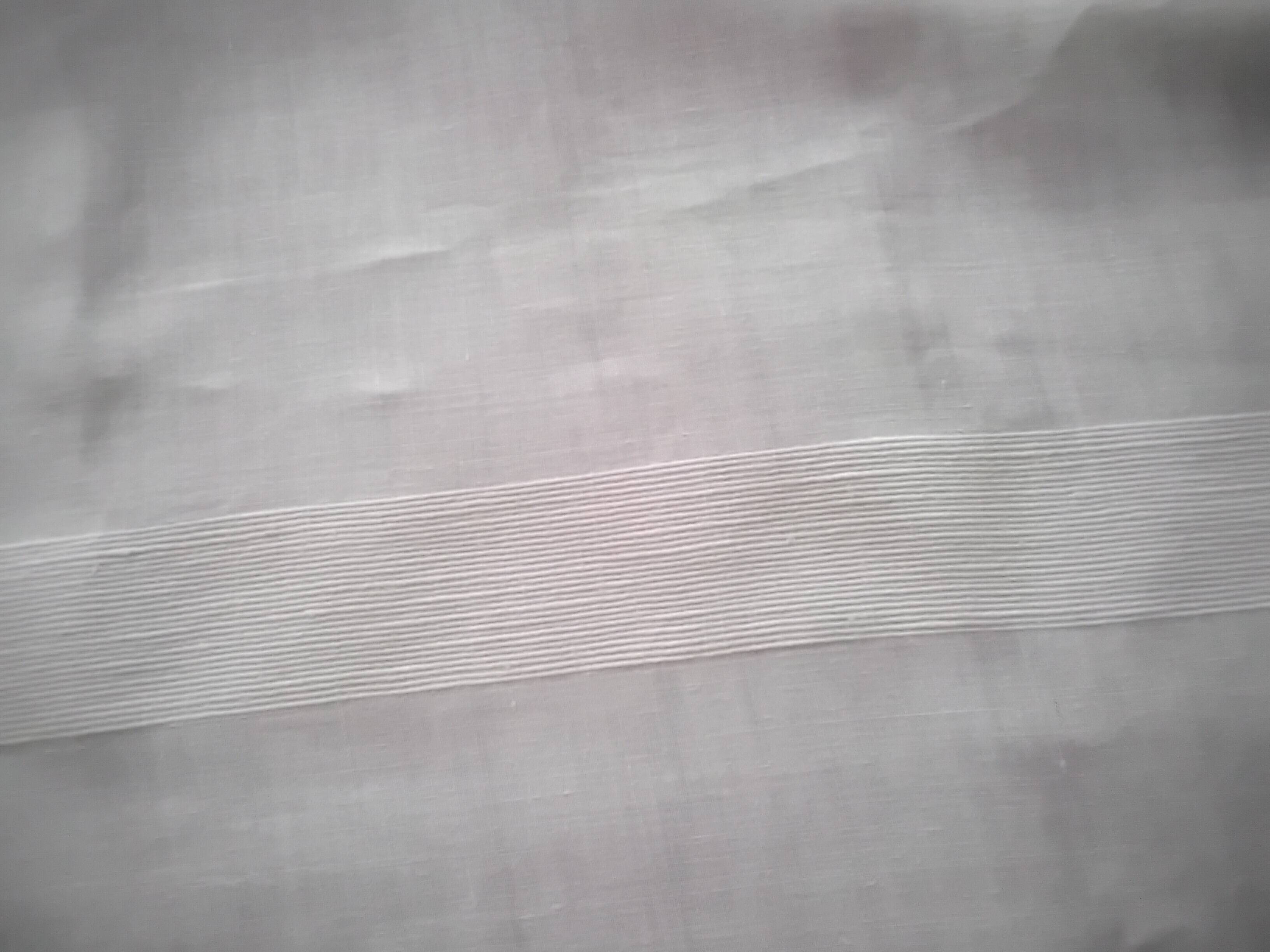 Antique white linen tablecloth monogrammed MC 1.68 X 1.70 m