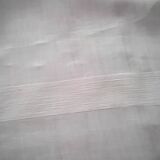 Antique white linen tablecloth monogrammed MC 1.68 X 1.70 m