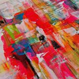 Abstract painting table