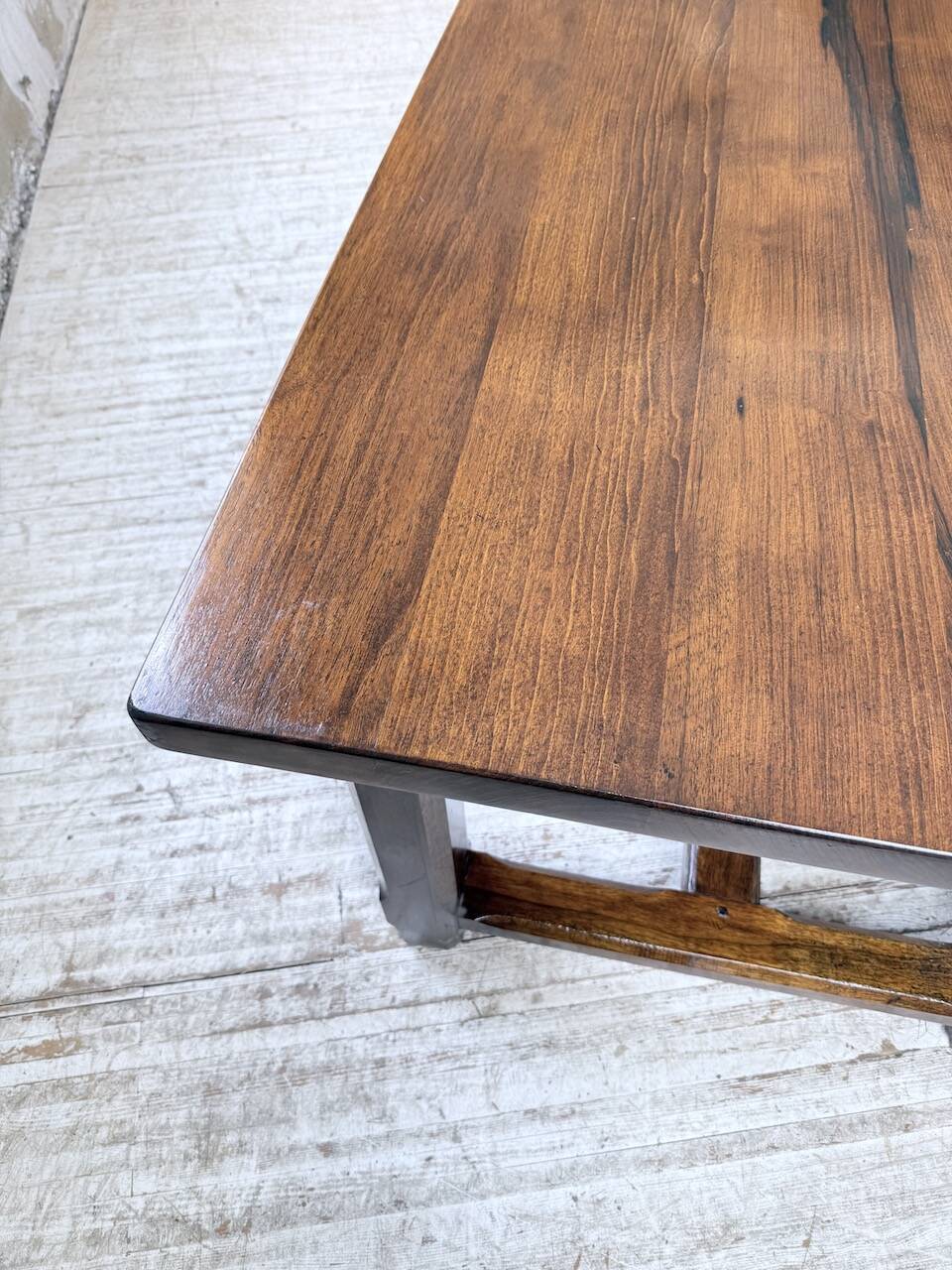 Table de ferme campagne noyer massif XL 250cm