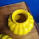 Paire de vase en émail jaune citron
