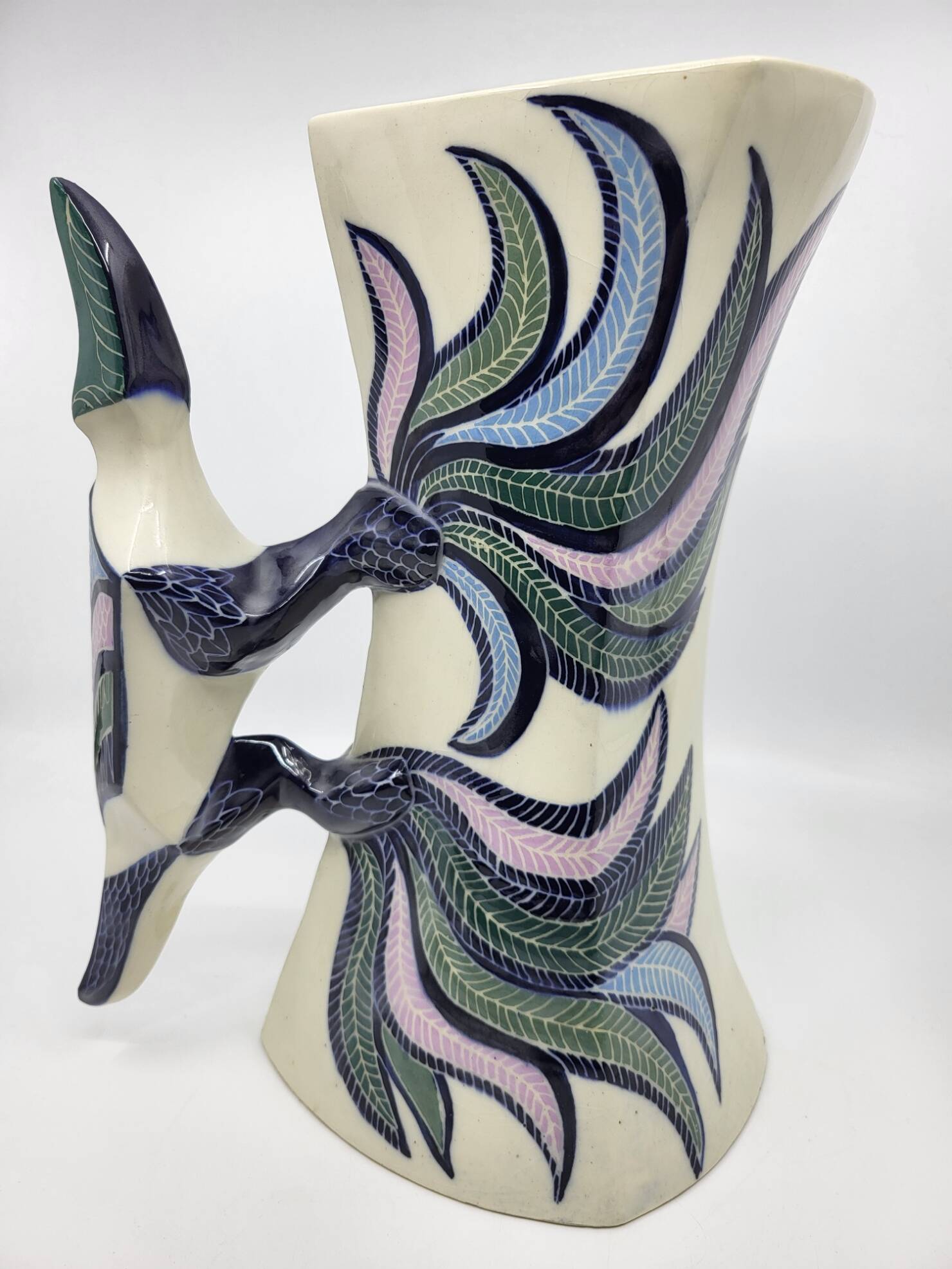 Gabrielle Mackiewicz Lizard Vase in French Ceramic 1970