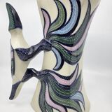 Gabrielle Mackiewicz Lizard Vase in French Ceramic 1970