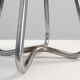 Bauhaus Modernist Stool with Chrome Tubular Frame and Leather Seat, Germany