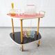 Glass coasters in stand, eight piece bar set, mid century bar accessories