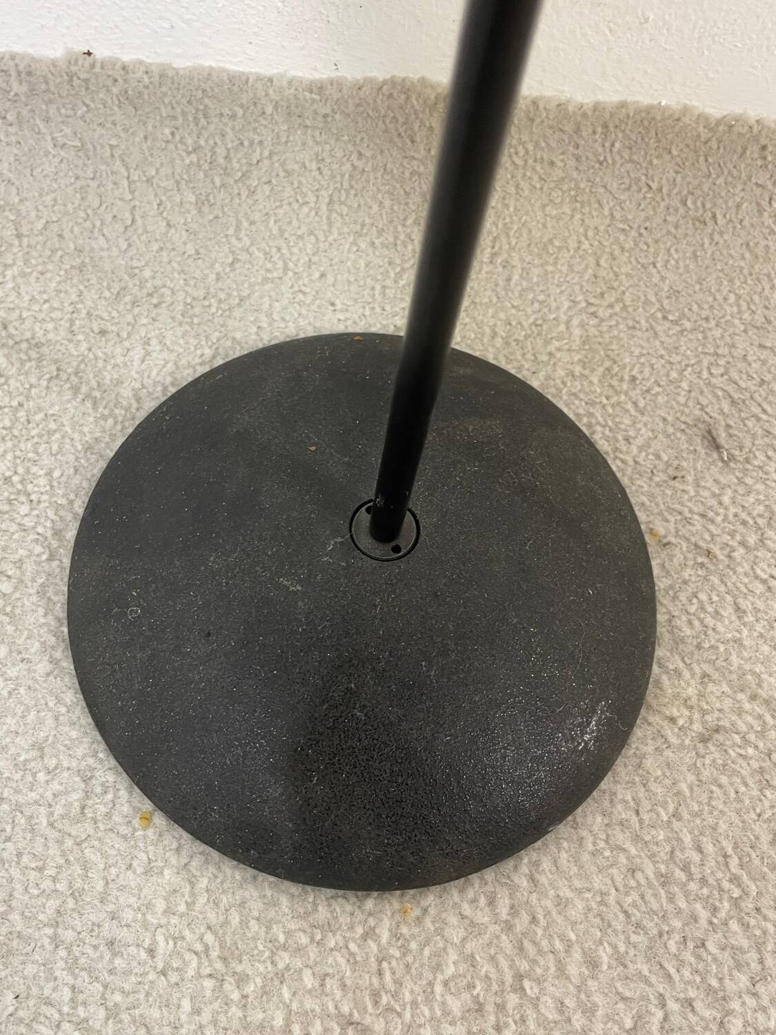 Vintage black metal floor lamp from the 70s