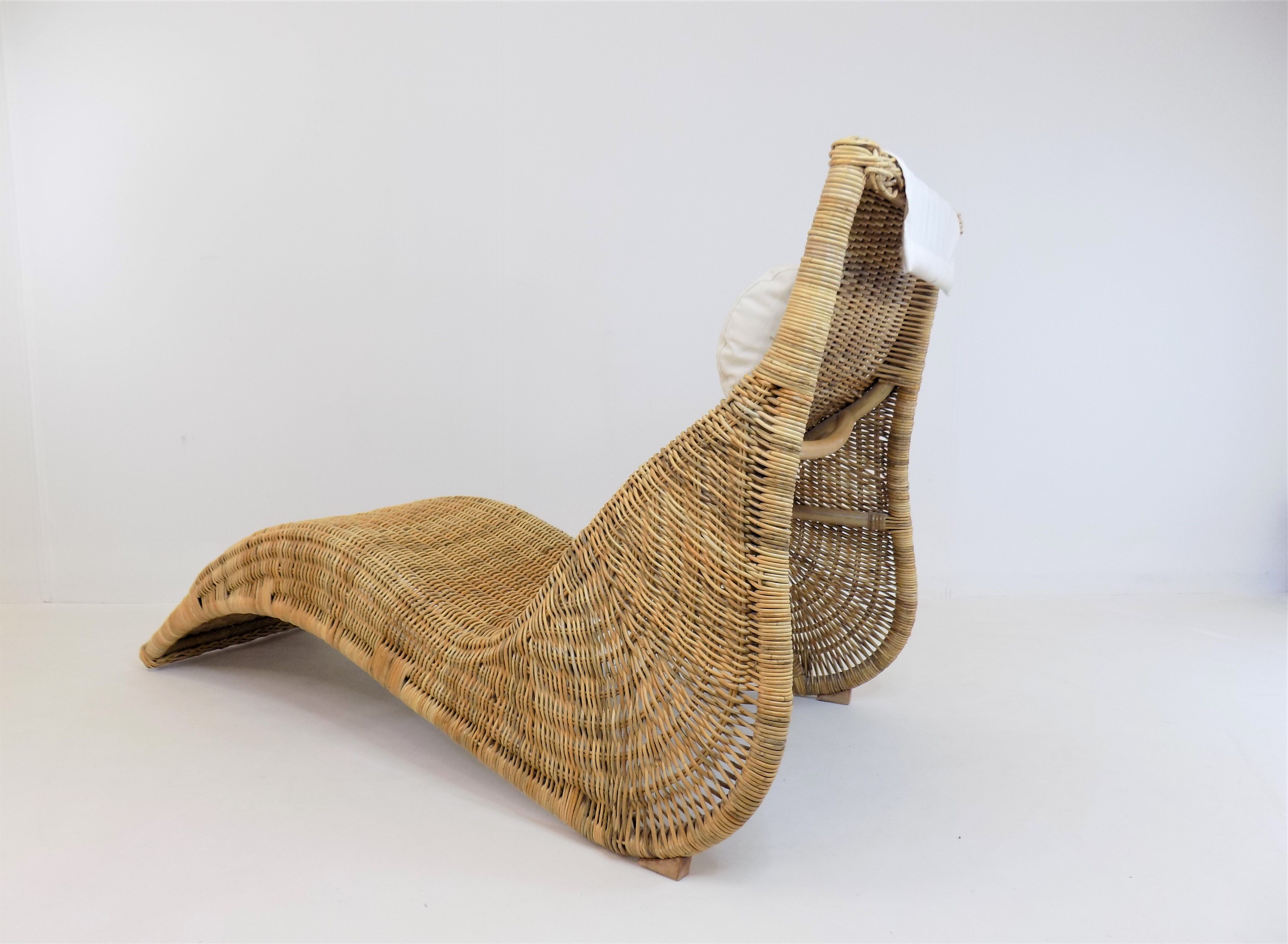 Chaise longue Karlskrona en rotin par Karl Malmvall
