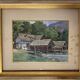 Watercolor paintings Austria Furberg and Unterach and frame circa 1950
