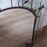 Mirror of shape with flower and dragonfly patterns