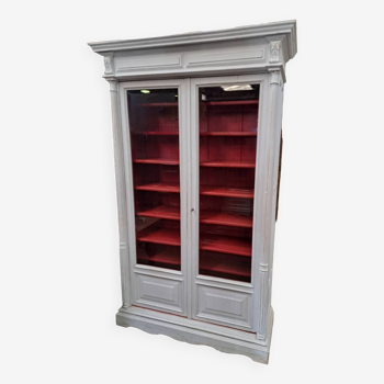 Bookcase in patinated oak