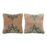 Set of 2 vintage Turkish cushion covers 51x51 cm