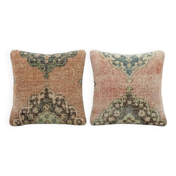 Set of 2 vintage Turkish cushion covers 51x51 cm