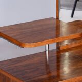 Restored Bauhaus Dressing Mirror, Mücke Melder, Chrome, Walnut, Czechia, 1930s