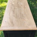 Old trading counter nine drawers black patina trade furniture