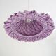 Emilia "purple shell flowers" conical textile suspension with flounce