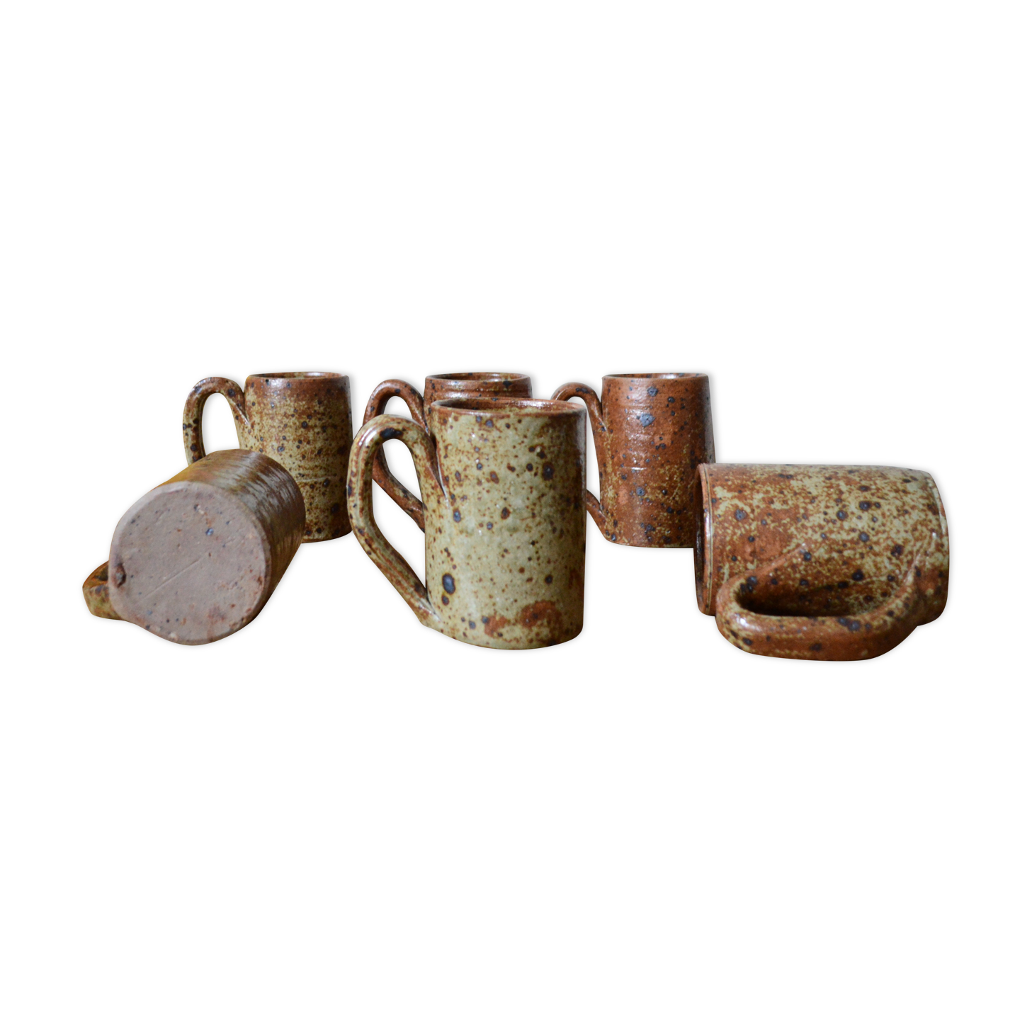 6 cups pyrity sandstone from the 60s /70