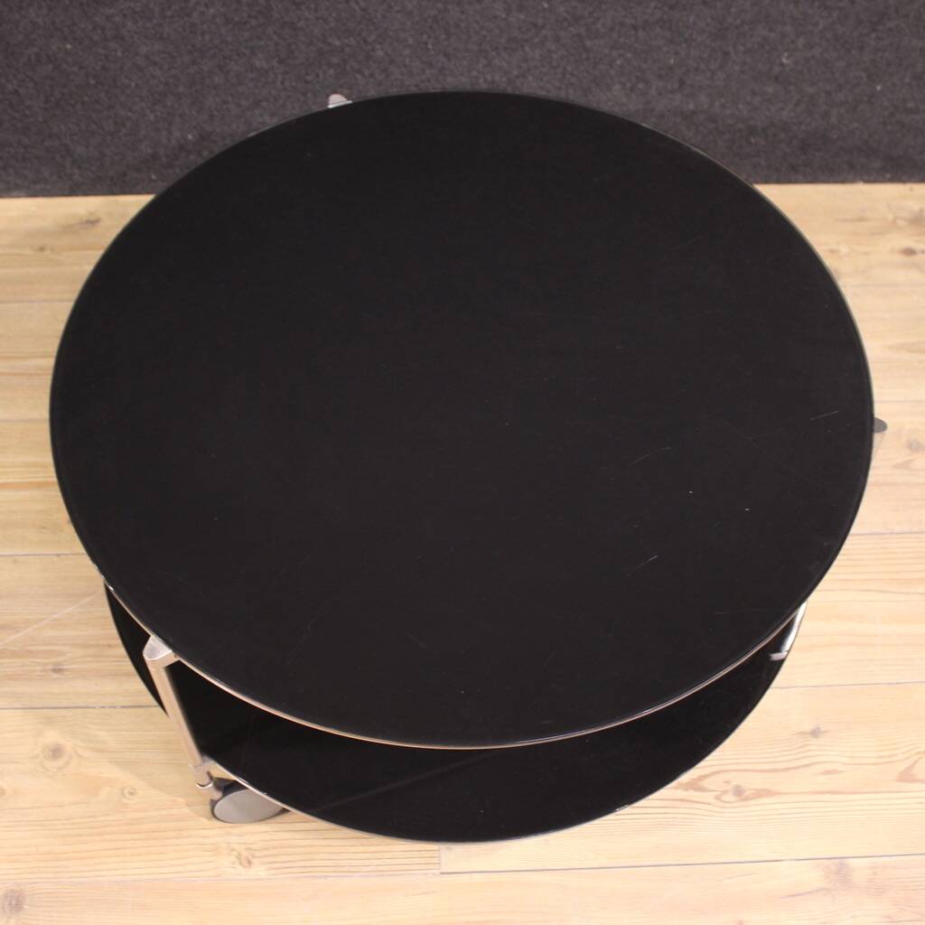 1980s coffee table on casters