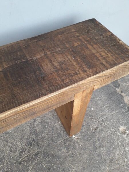 Vintage workshop bench 1960s solid wood