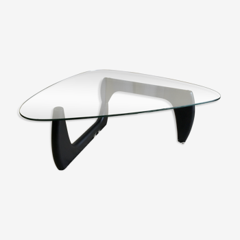 Table basse design bois et verre, XXème