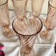 6 pink champagne flute glasses Rosaline Luminarc tableware